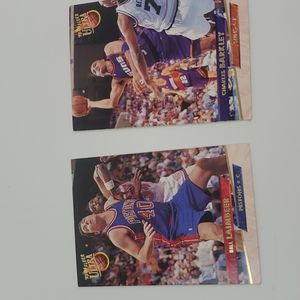 2 NBA Bill Laimbeer and Charles Barkley 1993-94 Fleer Ultra sports card #145 #57